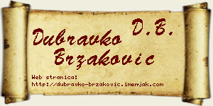 Dubravko Brzaković vizit kartica